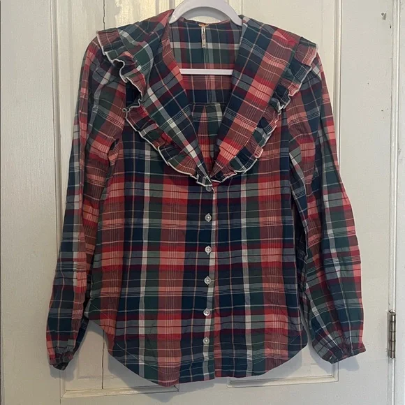 Free people Molly ruffle top size xs NWOT - Picture 2 of 4